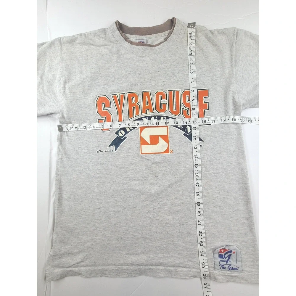 Vintage Syracuse Orangemen The Game T-Shirt Mens Large Gray Basketball Team NCAA